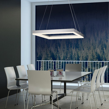 Corona LED Square Pendant above Dining Table
