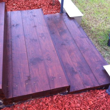 Huge decking work with merbau 140mm decking timber