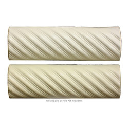 Stately Spiral Moldings &mdash; Fine Art Tileworks handmade relief tile - Accent Trim And Border Tile