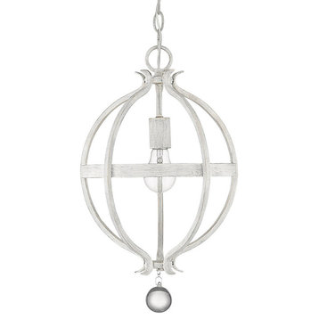 Acclaim Lighting IN11340 Callie 1 Light 12"W Crystal Pendant - Country White