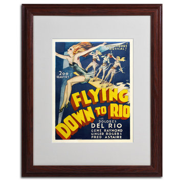 'Flying Down to Rio' Matted Framed Canvas Art by Vintage Apple Collection