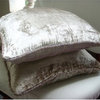 Pearl Beige Shimmer Pillow Covers 20"x20" Velvet, Pearl Shimmer