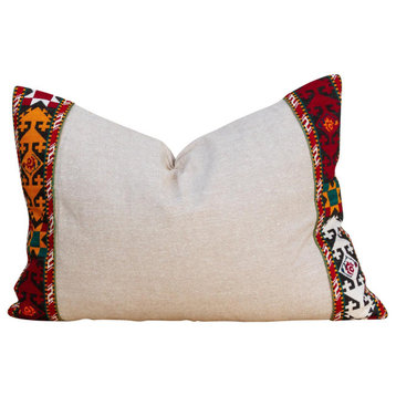 Iyla Linen Tribal Border Pillow