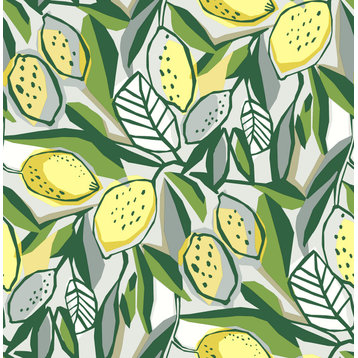 Meyer Yellow Citrus Wallpaper Sample