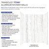 Transolid Titan Shower Wall Kit, Savanna Grey (Glossy), 60-in X 48-in X 96-in