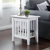 Bowery Hill 14" Solid Wood End Table with Sturdy Legs in White