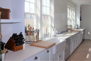 Inspiration for a coastal kitchen remodel in Boston