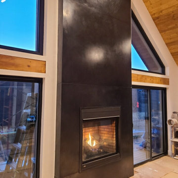 Random Black Veil Fireplace Surround