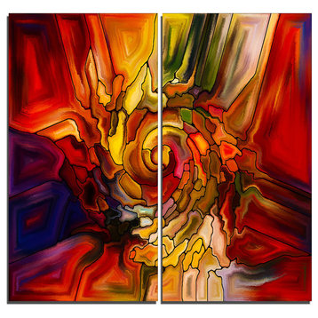 "Illusions of Stained Glass" Abstract Canvas Artwork
