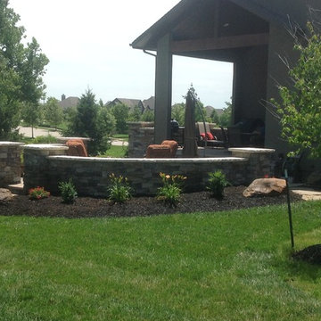 Landscaping and Masonry Combination