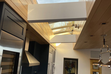 Example of a minimalist kitchen design in Portland