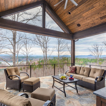 Custom Mountain Lake Retreat Porch
