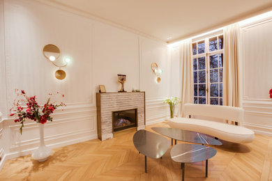 Cette image montre un salon design.