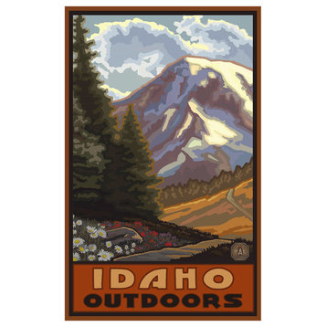 Paul A. Lanquist Sun Valley Idaho Springtime Mountains Art Print, 24"x36"
