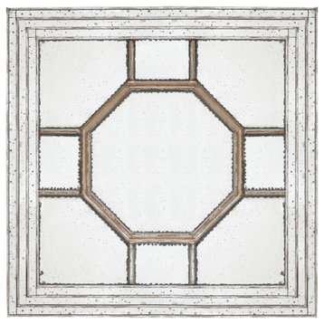 Gewnee Antique Style Decorative Square Wall Mirror