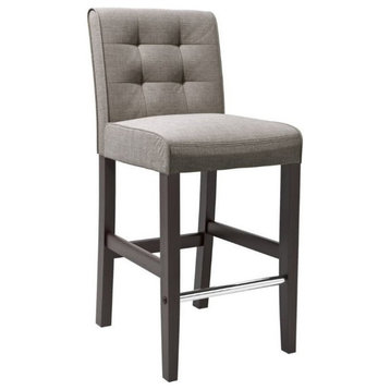 Atlin Designs 31" Contemporary Wood/Fabric Bar Stool in Brown