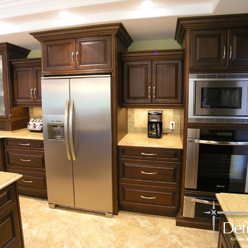 Cherry Kitchen with Multi-Level Island