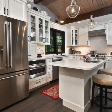 Transitional Kitchen Blends Mid-Century Features