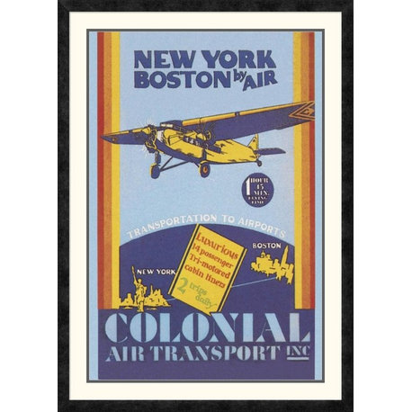 "Colonial Air Transport - New York to Boston by Air" Framed Print, 30"x42"