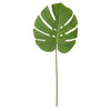 Set Of 3 Faux Palm Leaf Stem, Green 2x16x39"H