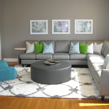 Family-Friendly Modern Great Room & Kitchen