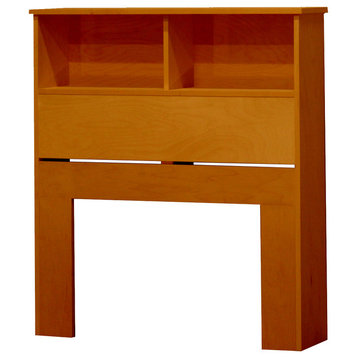 Full/Queen Bookcase Headboard, 9x62x46, Birch Wood, Colonial Maple