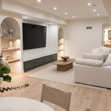 Luxury Basement Remodel with Custom Bar, Wine Display & Wellness Retreat