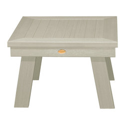Highwood - Adirondack Outdoor Side Table, Whitewash - Outdoor Side Tables
