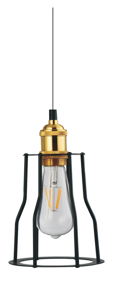 Esporre 1 Light Pendant, Black, 5.5"x5.5"