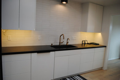 Example of a trendy kitchen design in Santa Barbara