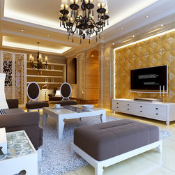 Leather Tile Panels from Royal Stone and Tile in Los Angeles - Home Decor