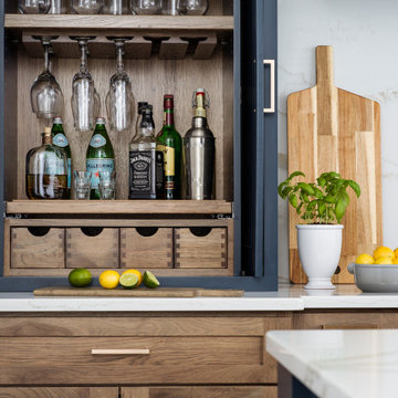A Beverage Center Larder Used as a Compact Home Bar and Liqueur Cabinet