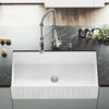 VIGO 36"x18'' Matte Stone Farmhouse Kitchen Sink with Faucet