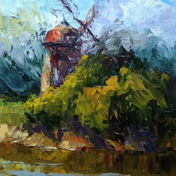 'Kunsgarden Windmill' Original Oil Painting by Erin Dertner - Paintings