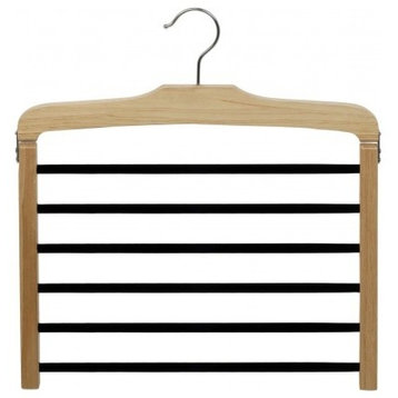 Wooden Pant Hanger 6 Tier Natural Finish, Box of 1