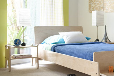 Wood Arlo Twin Bed with Bench