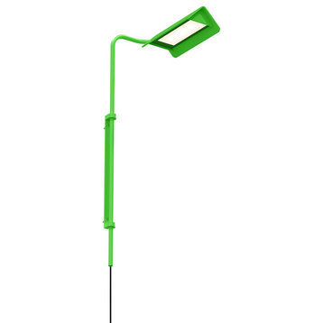 Sonneman Morii 1 Light Right LED Wall Lamp, Satin Green