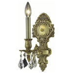 Elegant Lighting - Elegant Lighting 9601W5FG/RC Monarch - One Light Wall Sconce - 9601 Monarch Collection Wall Sconce W5in H11.5in EMonarch One Light Wa French Gold Royal Cu *UL Approved: YES Energy Star Qualified: n/a ADA Certified: n/a  *Number of Lights: Lamp: 1-*Wattage:60w Candelabra bulb(s) *Bulb Included:No *Bulb Type:Candelabra *Finish Type:French Gold