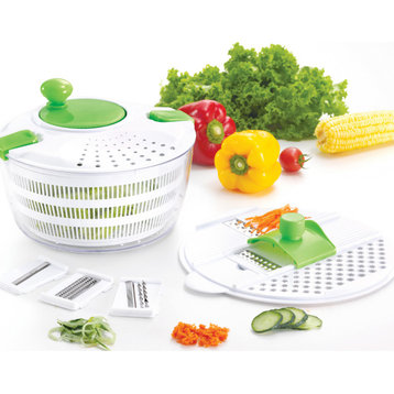 Multi-Functional Salad Spinner Mandoline Set, Salad Drainer and Vegetable Dryer