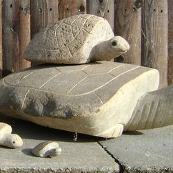 Natural Stone Turtles - Decorative Objects And Figurines