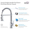 Aurora Single Handle Pull Down Kitchen Faucet, Chrome, W/O Soap Dispenser