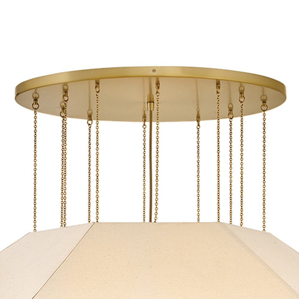 Hinkley Lyla Large Convertible Chandelier, Lacquered Brass