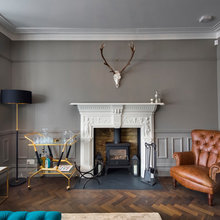 NEW HOME - living room fireplace