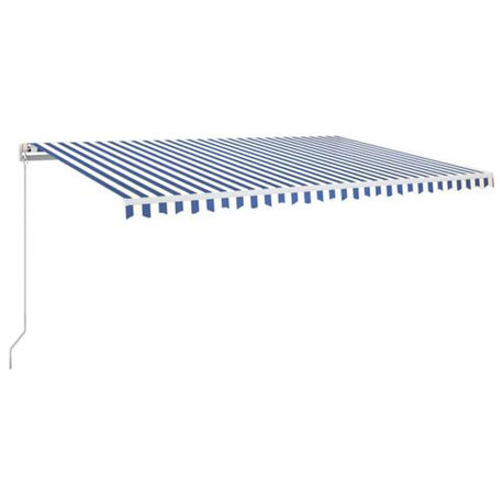 vidaXL Retractable Awning Blue and White