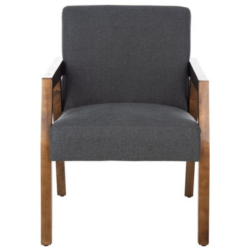 Safavieh Olyvar Arm Chair, Dark Grey