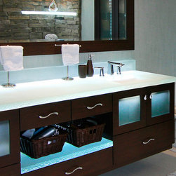 Glass Bathroom Countertop - Vanity Tops And Side Splashes
