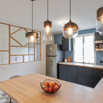 Rénovation d'un séjour/cuisine de 50 m2 à Saint-Germain-de-Fresney