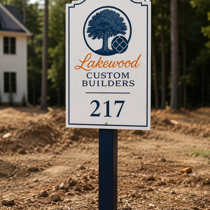 Lakewood Custom Builders Jobsite Sign in Ashland Virginia