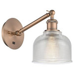 Innovations Lighting - Innovations Lighting 317-1W-AC-G412 Dayton, 1 Light Wall In Industrial S - The Dayton 1 Light Sconce is part of the BallstonDayton 1 Light Wall  Antique CopperUL: Suitable for damp locations Energy Star Qualified: n/a ADA Certified: n/a  *Number of Lights: 1-*Wattage:100w Incandescent bulb(s) *Bulb Included:No *Bulb Type:Incandescent *Finish Type:Antique Copper