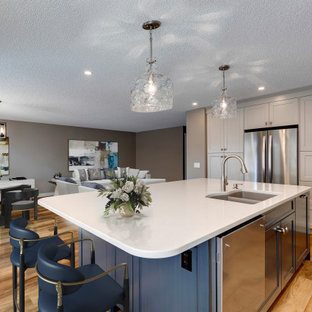 Example of an eclectic kitchen design in Calgary
